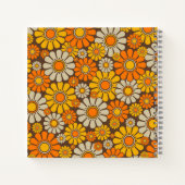 Gepersonaliseerde 60s stijl Bloemkracht Daisy Flor Notitieboek (Achterkant)
