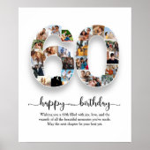 Gepersonaliseerde 60ste verjaardag Collage Poster (Voorkant)