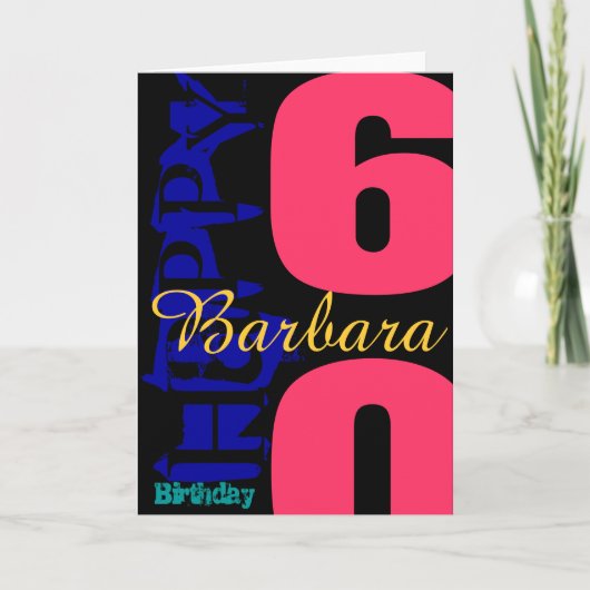 Gepersonaliseerde 60ste verjaardag POP Wenskaart Kaart (Voorkant)