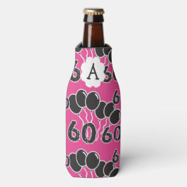 Gepersonaliseerde 60ste verjaardag ROZE Fles Coole Flesjeskoeler