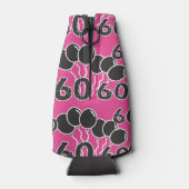 Gepersonaliseerde 60ste verjaardag ROZE Fles Coole Flesjeskoeler (Achterkant)