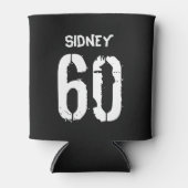 Gepersonaliseerde 60ste verjaardag zwart wit gag c blikjeskoeler (Voorkant)