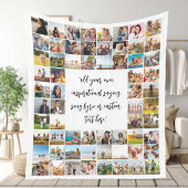 Gepersonaliseerde 64 Fotocollage Aangepaste offert Fleece Deken