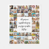 Gepersonaliseerde 64 Fotocollage Aangepaste offert Fleece Deken (Voorkant)