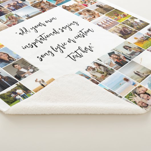 Gepersonaliseerde 64 Fotocollage Aangepaste offert Sherpa Deken (3/4)