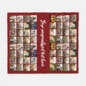 Gepersonaliseerde 64 fotocollage fleece deken (Voorkant (Horizontaal))