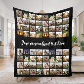 Gepersonaliseerde 64 fotocollage fleece deken