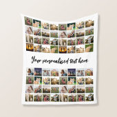Gepersonaliseerde 64 fotocollage fleece deken