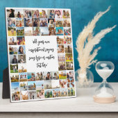 Gepersonaliseerde 64 fotocollage met citaat fotoplaat (Zijkant)