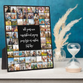 Gepersonaliseerde 64 fotocollage met citaat fotoplaat (Zijkant)