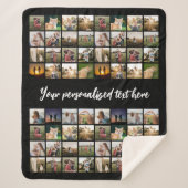 Gepersonaliseerde 64 fotocollage sherpa deken (Voorkant)