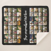 Gepersonaliseerde 64 fotocollage sherpa deken (Voorkant (horizontaal))