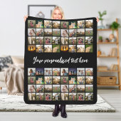 Gepersonaliseerde 64 fotocollage sherpa deken