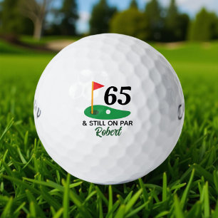 Gepersonaliseerde 65e verjaardag cadeau voor golfe golfballen