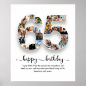 Gepersonaliseerde 65e verjaardag Fotocollage Poste Poster (Voorkant)
