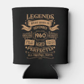 Gepersonaliseerde 65e verjaardag legendes geschen blikjeskoeler (Achterkant)