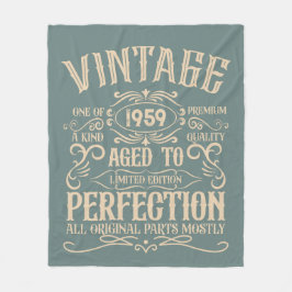 Gepersonaliseerde 65e verjaardag whiskey thema fleece deken