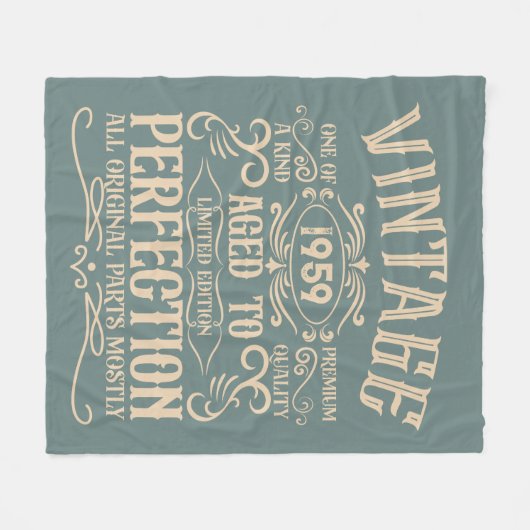 Gepersonaliseerde  65e verjaardag whiskey thema fleece deken (Voorkant (Horizontaal))