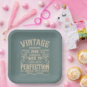 Gepersonaliseerde  65e verjaardag whiskey thema papieren bordje (Feest)