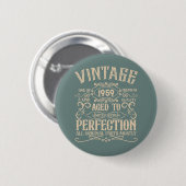 Gepersonaliseerde  65e verjaardag whiskey thema ronde button 5,7 cm (Voorkant /achterkant)