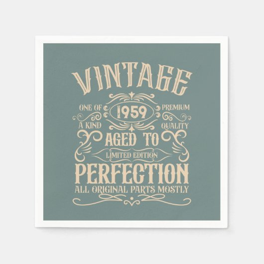 Gepersonaliseerde  65e verjaardagswhiskey feest servet (Voorkant)