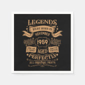 Gepersonaliseerde  65e verjaardagswhiskey feest servet (Voorkant)