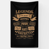 Gepersonaliseerde 65e verjaardagswhiskey feest spandoek (Verticaal)