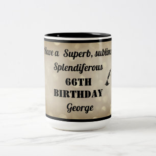 Gepersonaliseerde 66e Verjaardag Mok