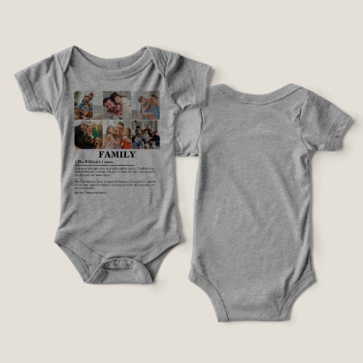 Gepersonaliseerde 6 foto collage familie definitie (Ontwerp Voorkant & Achterkant)