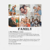Gepersonaliseerde 6 foto collage familie definitie fleece deken (Voorkant)