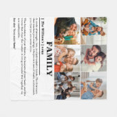 Gepersonaliseerde 6 foto collage familie definitie fleece deken (Voorkant (Horizontaal))