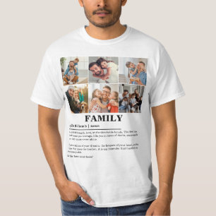 Gepersonaliseerde 6 foto collage familie definitie t-shirt