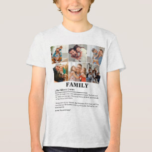 Gepersonaliseerde 6 foto collage familie definitie Tri-Blend shirt