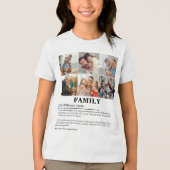 Gepersonaliseerde 6 foto collage familie definitie Tri-Blend shirt (Voorkant)