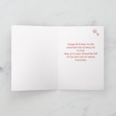 Gepersonaliseerde 6e Verjaardag Cupcake Kaart (Binnen)