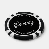 Gepersonaliseerde 70 zeventigste verjaardag poker chips (Enkel)