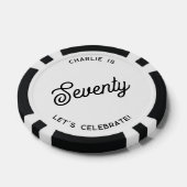Gepersonaliseerde 70 zeventigste verjaardag poker chips (Enkel)