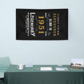 Gepersonaliseerde 70e verjaardag Geboren in 1951   Spandoek (Beurs)