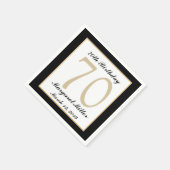 Gepersonaliseerde 70e verjaardag partij servetten (Hoek)