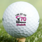 Gepersonaliseerde 70e verjaardag – Pink Fore-get L Golfballen