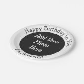 Gepersonaliseerde 70e Verjaardag toevoegen Photo P Papieren Bordje (Gekanteld)