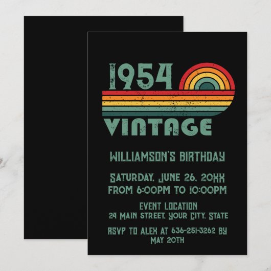 Gepersonaliseerde  70e verjaardagscadeaus kaart (Voorkant / Achterkant)