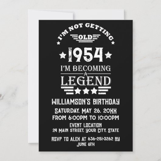 Gepersonaliseerde  70e verjaardagscadeaus kaart (Voorkant)