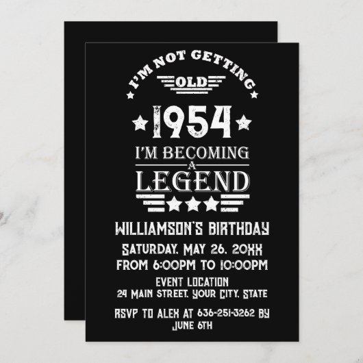 Gepersonaliseerde  70e verjaardagscadeaus kaart (Voorkant / Achterkant)