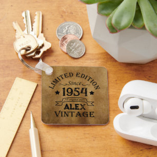 Gepersonaliseerde  70e verjaardagscadeaus sleutelhanger