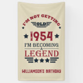 Gepersonaliseerde  70e verjaardagscadeaus spandoek (Verticaal)