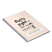 Gepersonaliseerde 70s Slang Themd Notitieboek (Rechterzijde)