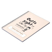 Gepersonaliseerde 70s Slang Themd Notitieboek (Linkerzijde)