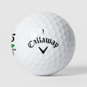 Gepersonaliseerde 75e verjaardag cadeau voor golfe golfballen (Logo)