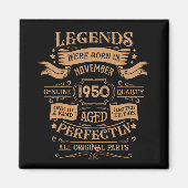 Gepersonaliseerde  75e verjaardag whiskey thema magneet (Voorkant)